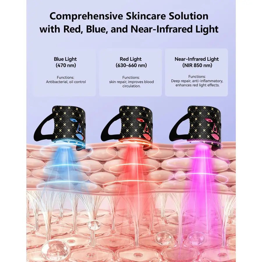 XMSJ LED Light Therapy Face Mask 630nm 830nm Home Use