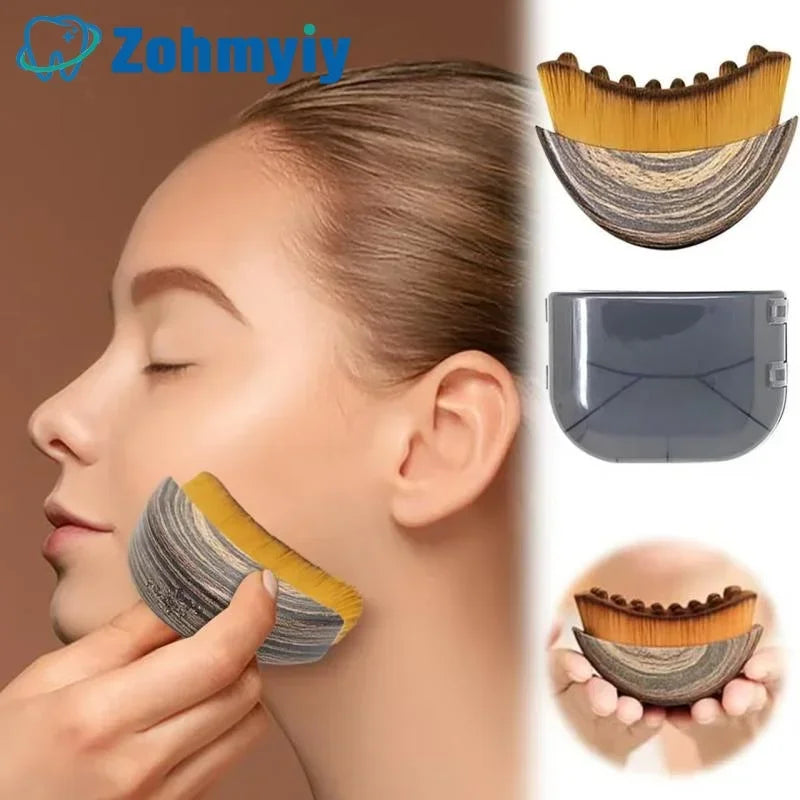 Portable Lymphatic Contour Face Brush Multi-function Chin Reduce Puffiness Lymphatic Drainage Face Brushs Facial Sculpting Tool