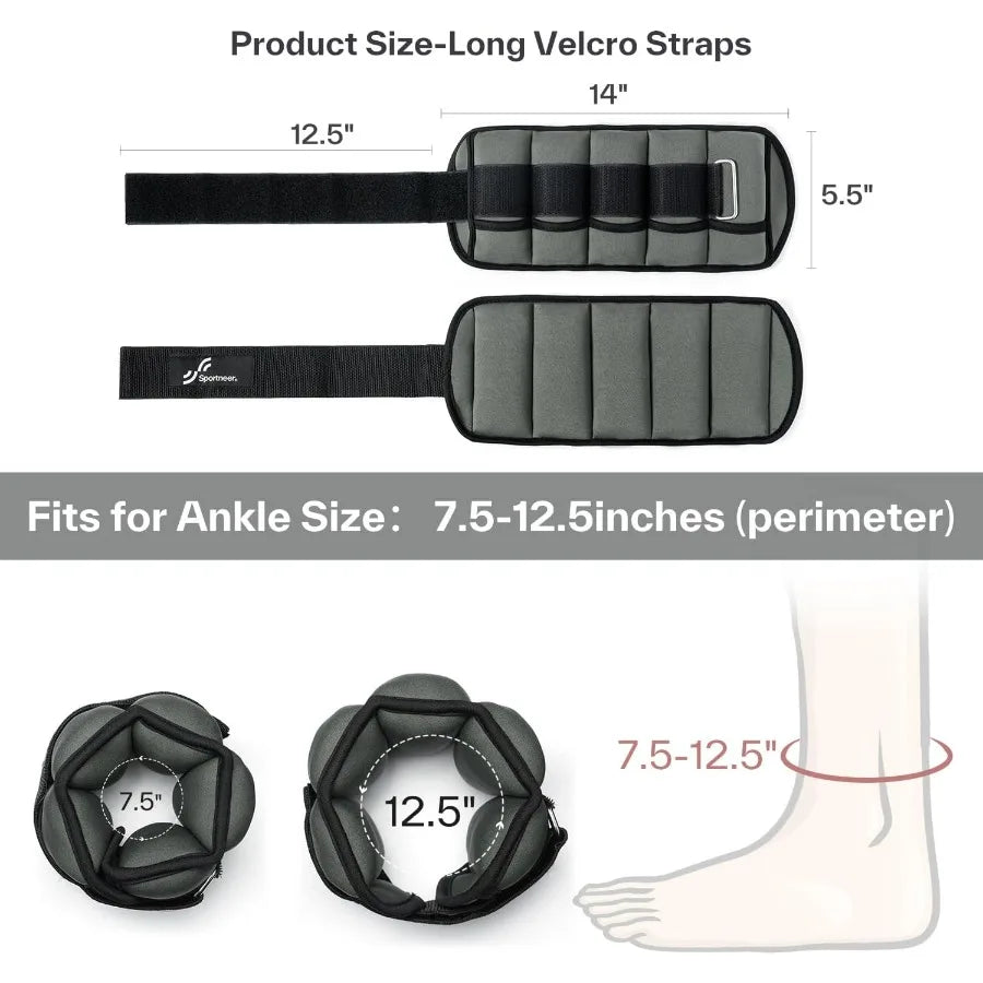 LISM Adjustable Ankle Weights Set for Gym and Workout