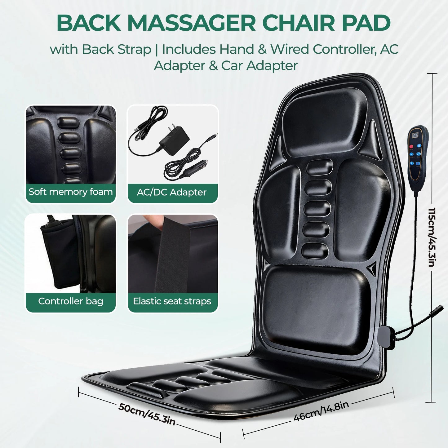 HIMOUTA Massage Seat Cushion With Heating 7 Modes For Home