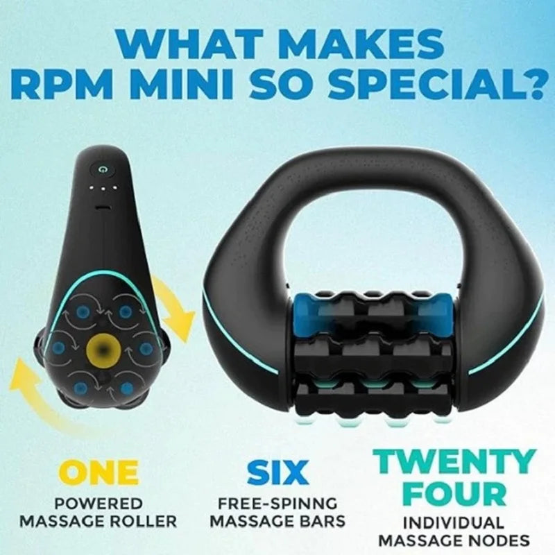 JINKAIRUI Mini Rolling Percussive Massager Three Speed Deep Tissue
