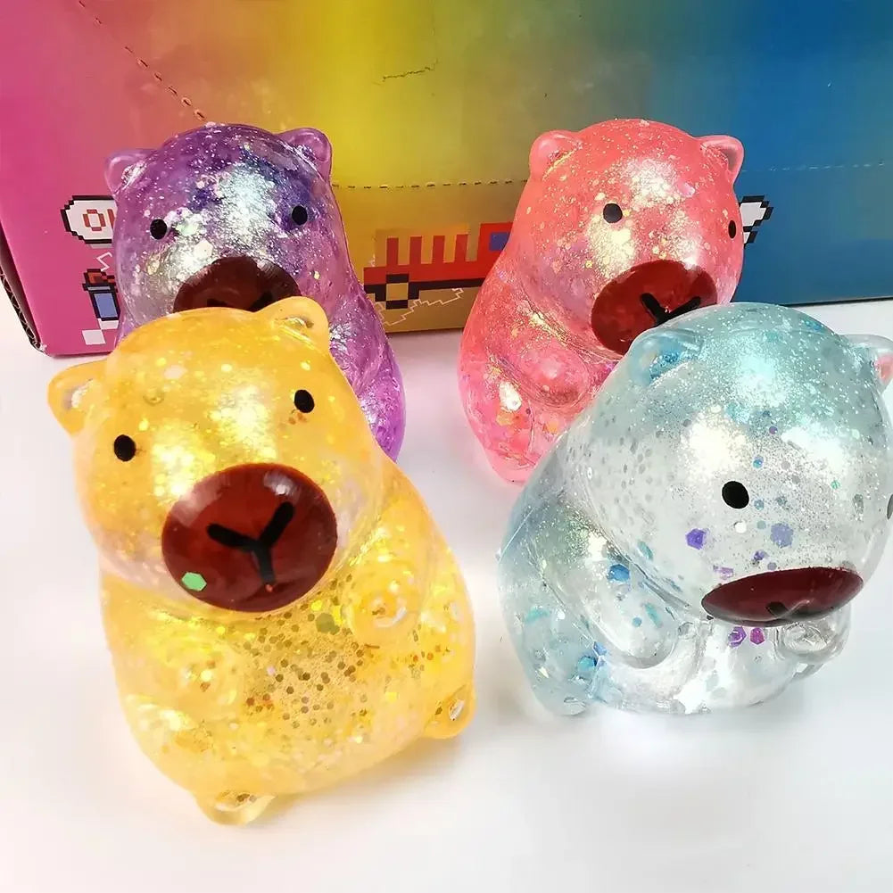 Soft Glitter Capybara Fidget Toy For Effective Stress Relief