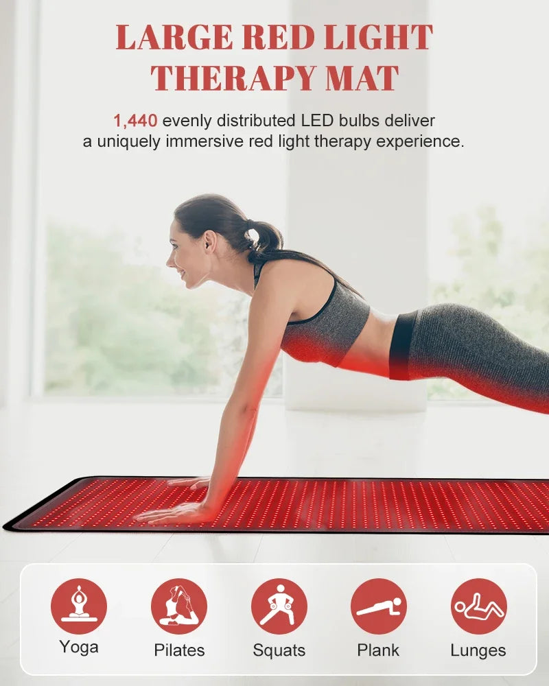 Astarexin Infrared Light Therapy Mat With 1440 LEDs 660nm 850nm