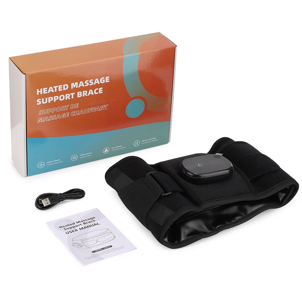 Hailicare Heated Waist Belt With Lumbar Support Vibration Massage