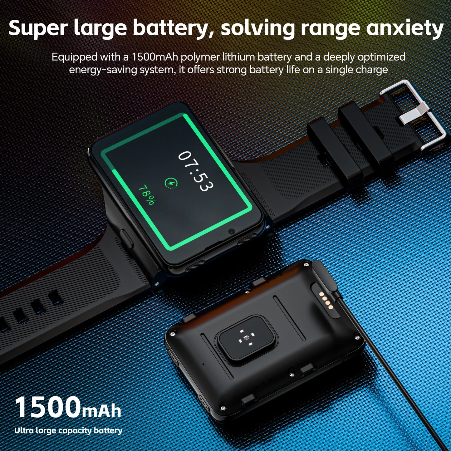 LOKMAT Android Smartwatch 4G Phone Dual Cameras Heart Rate Monitor
