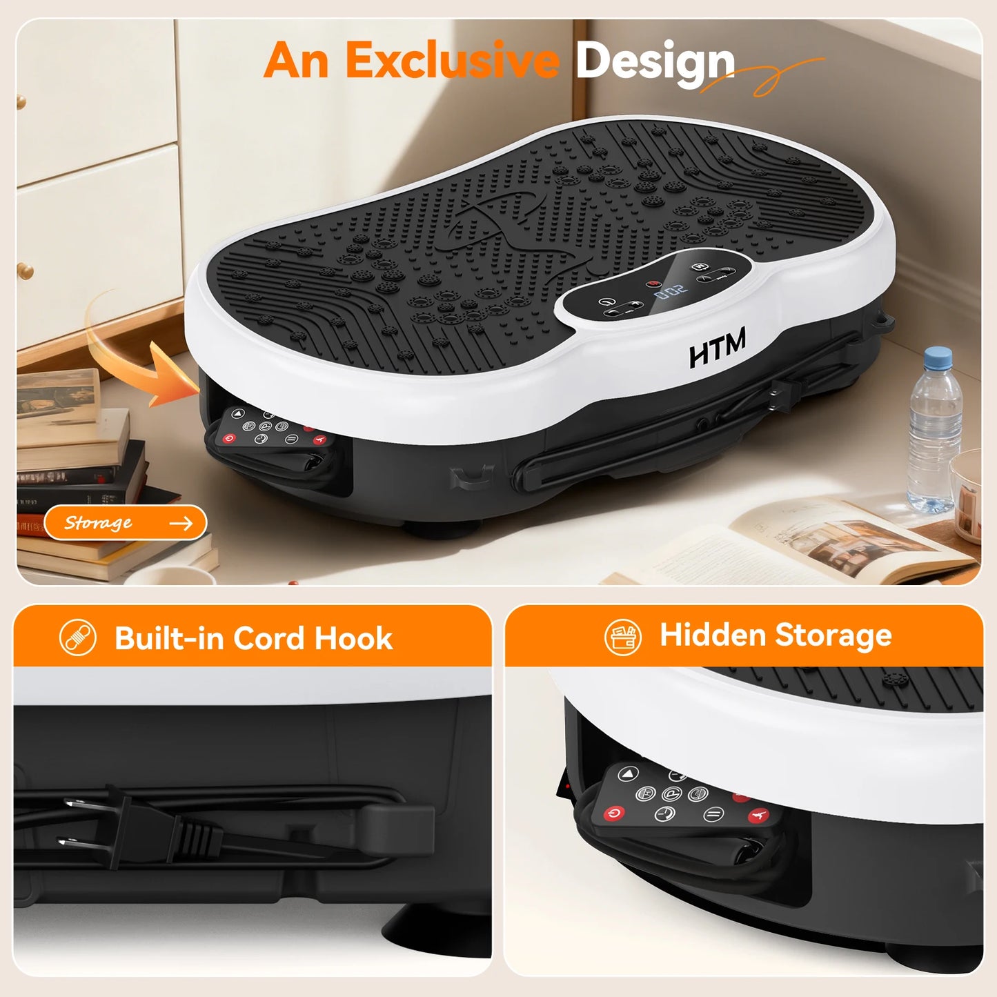 Vibration Plate Exercise Machine Full Body Shaker Adjustable Speed Portable