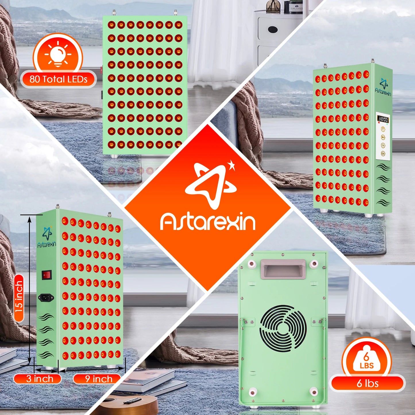 Astarexin Red Light Panel For Body And Facial Muscular Relaxation