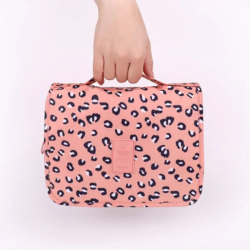 Waterproof Nylon Cosmetic Bag Travel Pouch With Hook