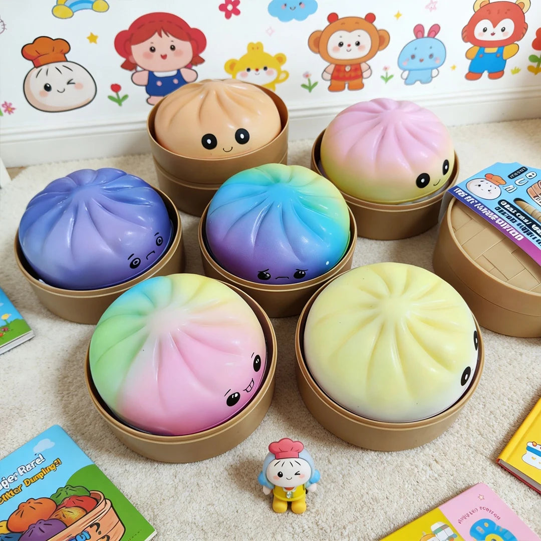 Dumpling Pressure Squishies Cute Bun Toy For Stress Relief Fidget