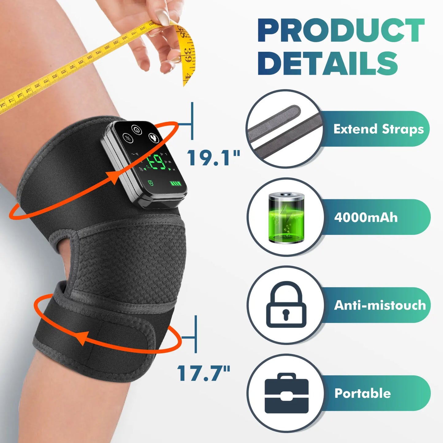 Hailicare Knee Heating Massager With Vibration Therapy