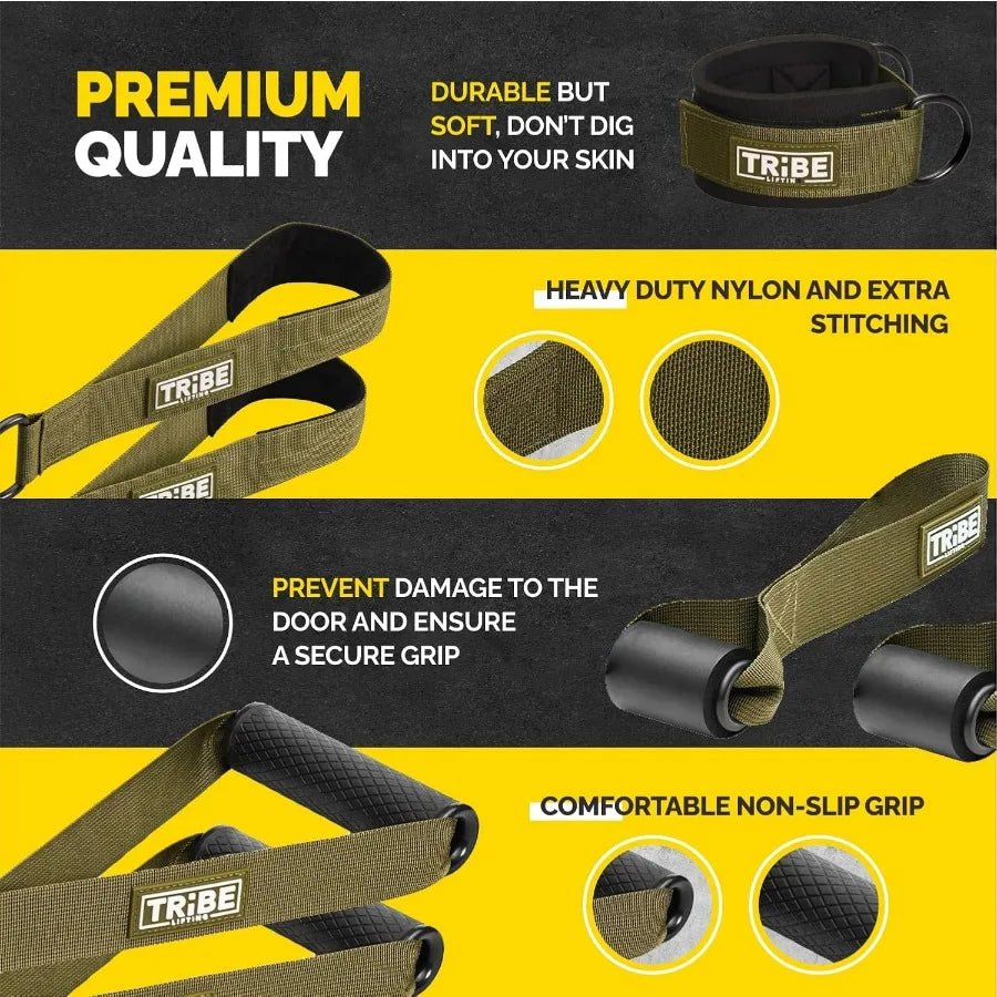 Tube Resistance Bands Set With Bar And Ankle Straps