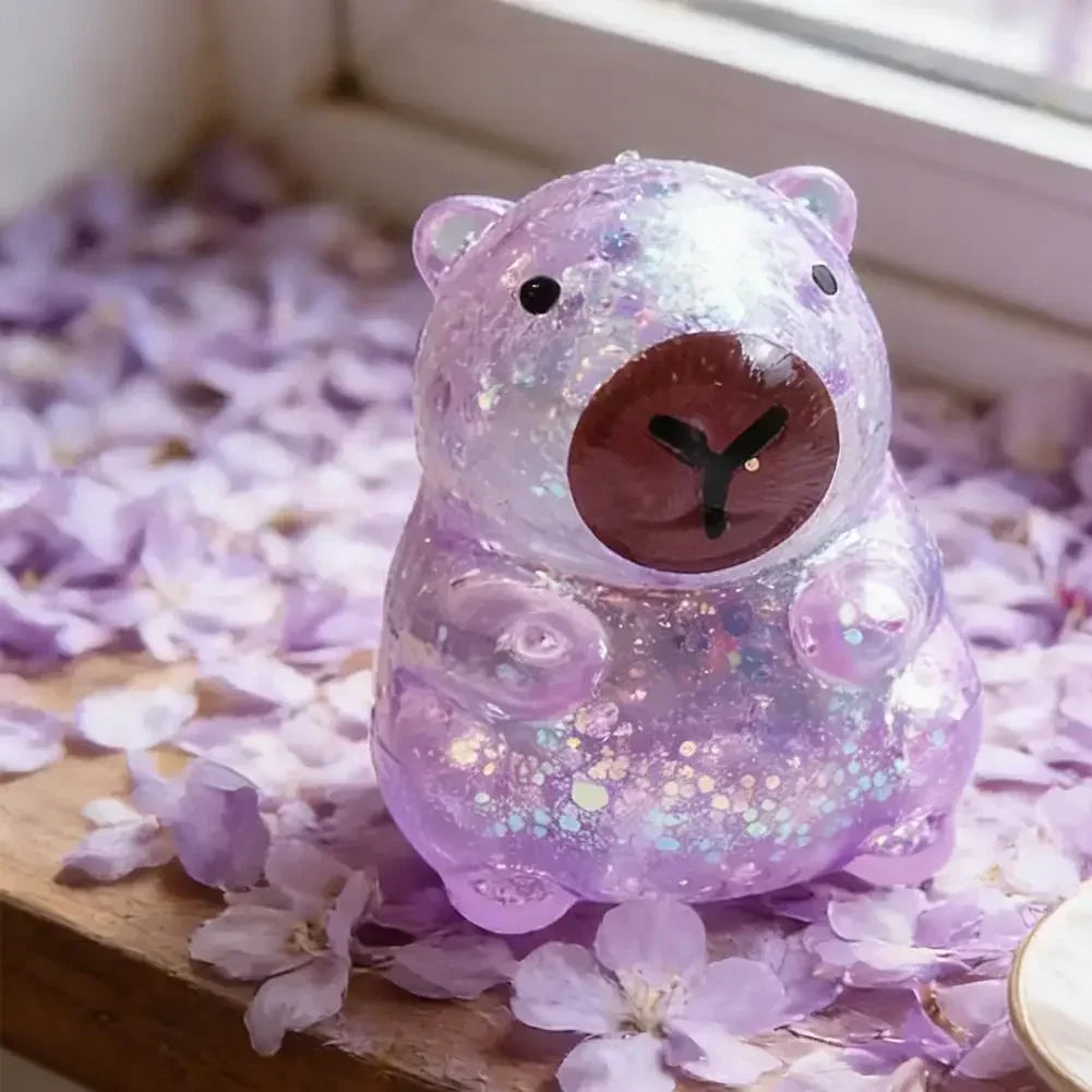 Soft Glitter Capybara Fidget Toy For Effective Stress Relief