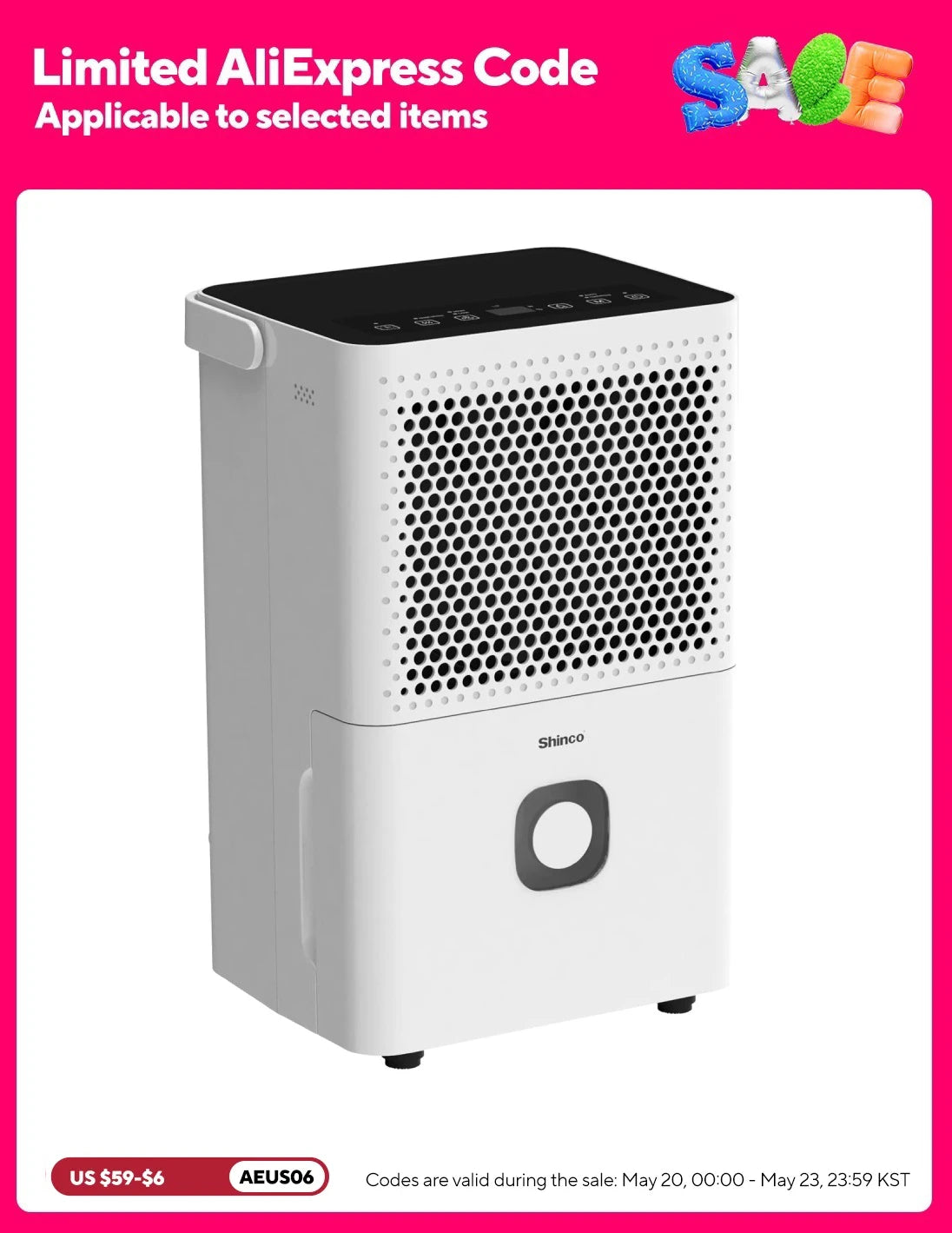 Shinco Dehumidifier For Home And Basements 1500 Sq Ft