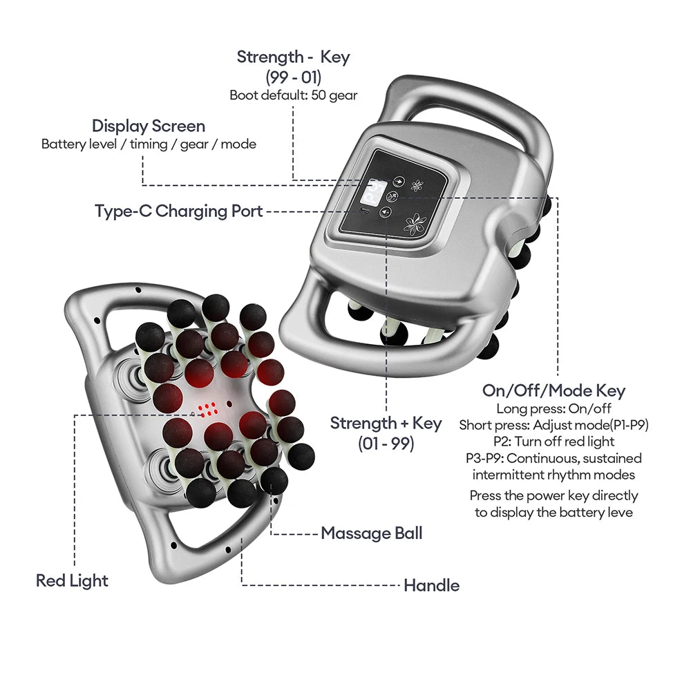Foreverlily High Frequency Vibration Fascia Gun Professional Body Massager