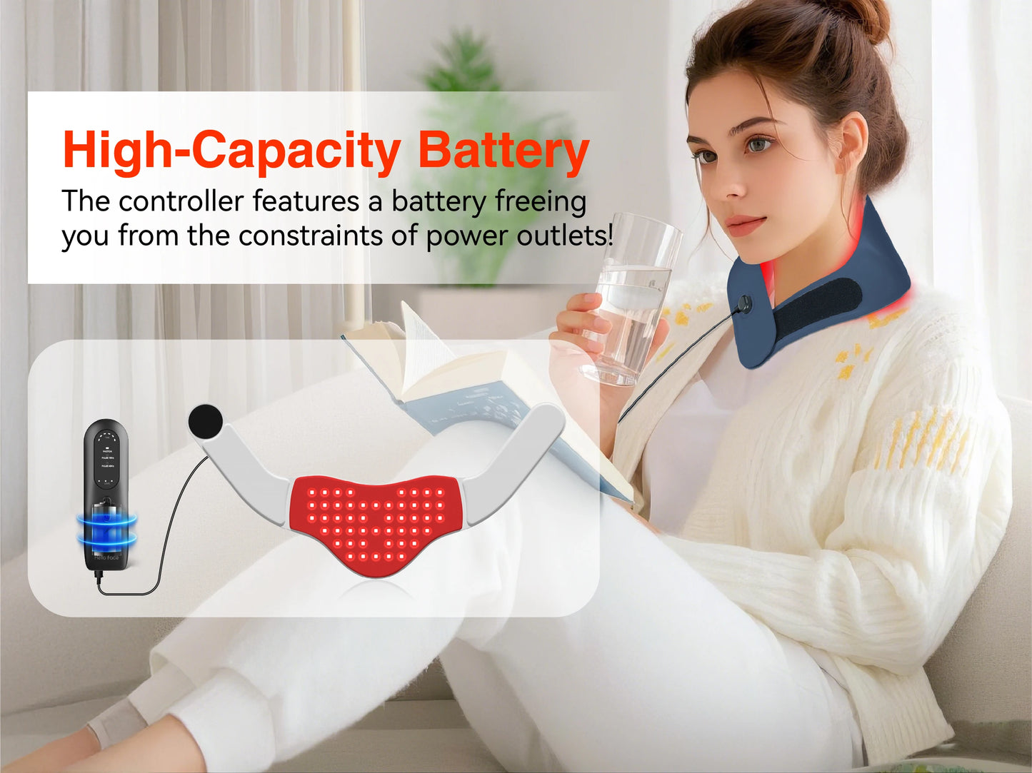 Hello Face L1 Portable Neck Pain Relief LED Therapy Device