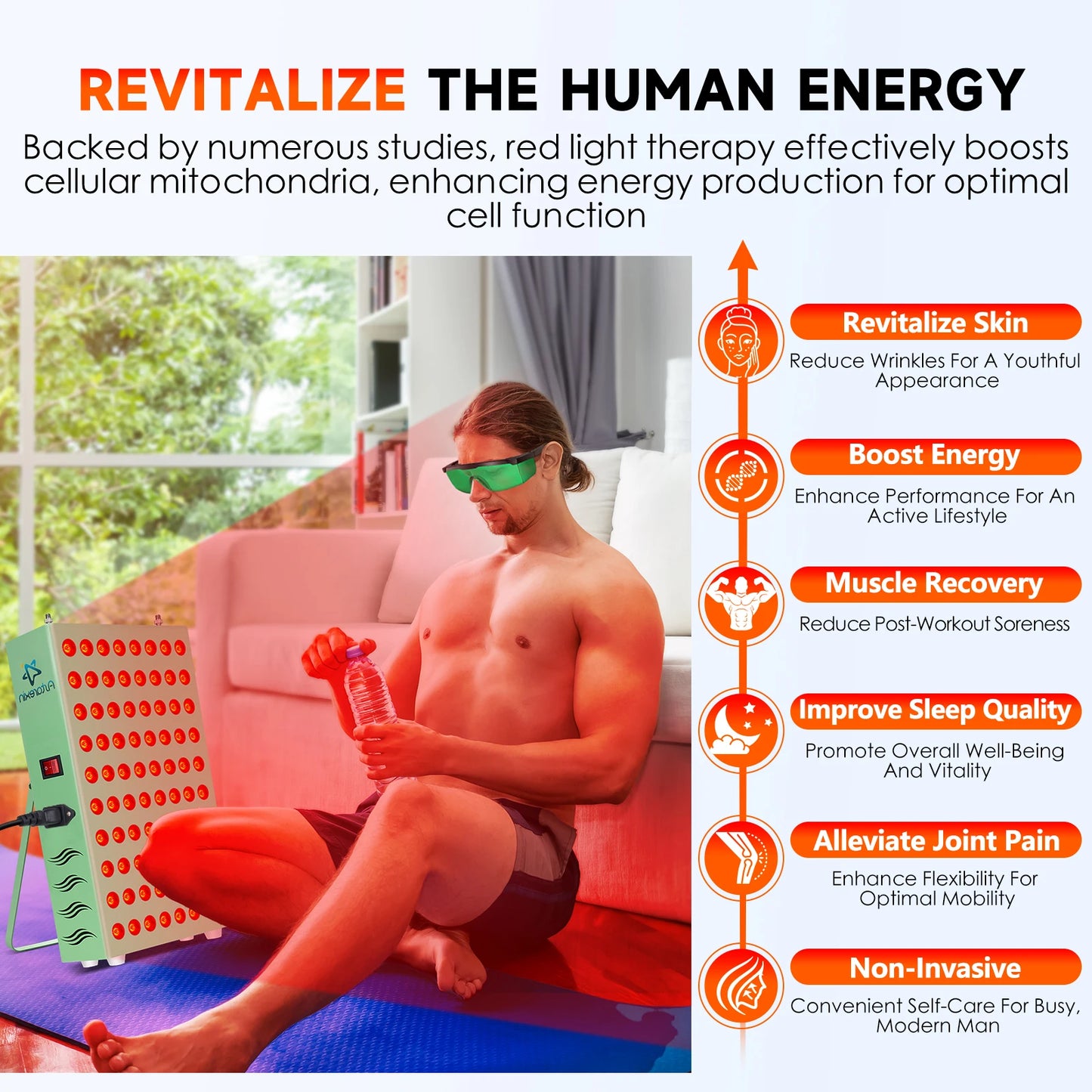 Astarexin Red Light Panel For Body And Facial Muscular Relaxation