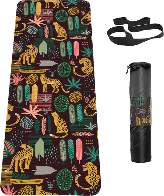 TPE Non Slip Yoga Mat With Carrying Strap For Home