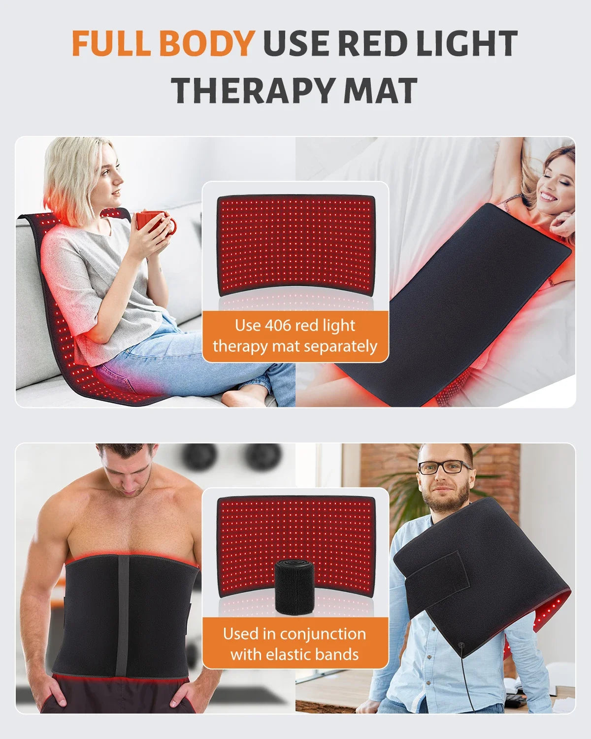 Astarexin Red Light Therapy Heating Pad 406 LEDs For Pain