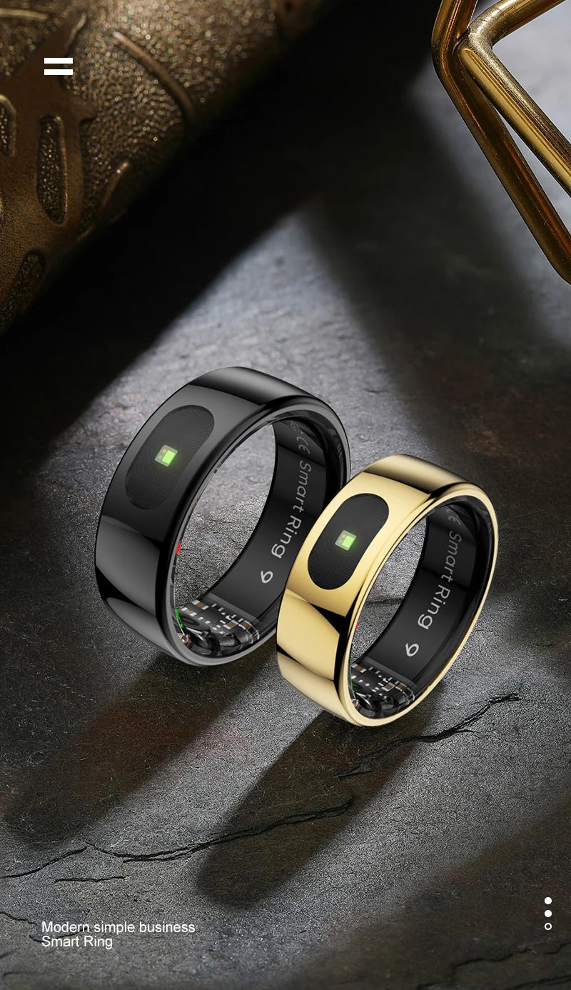 Govllfoz R08 Smart Ring Heart Rate Monitoring With Charging Case