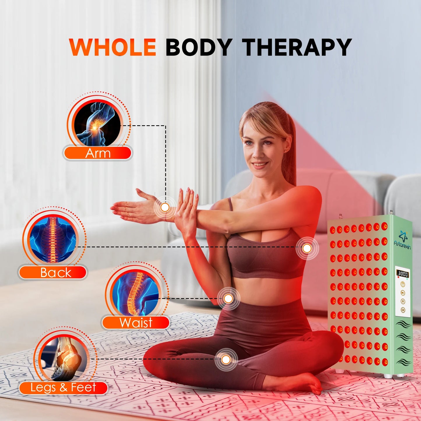 Astarexin Red Light Panel For Body And Facial Muscular Relaxation
