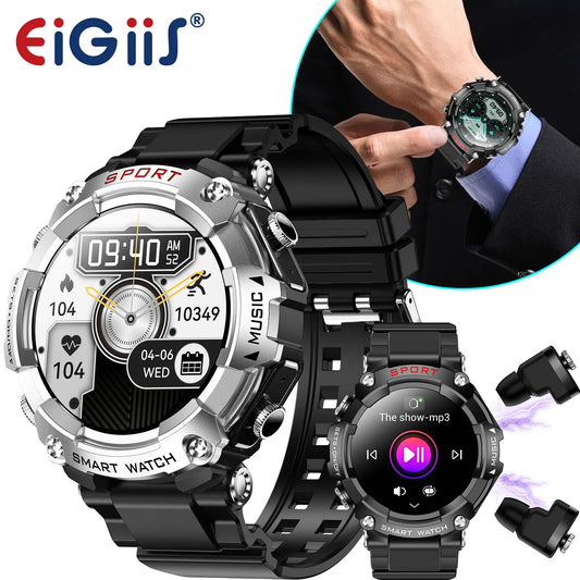 EIGIIS Smart Watch With AMOLED Display In Ear Headset