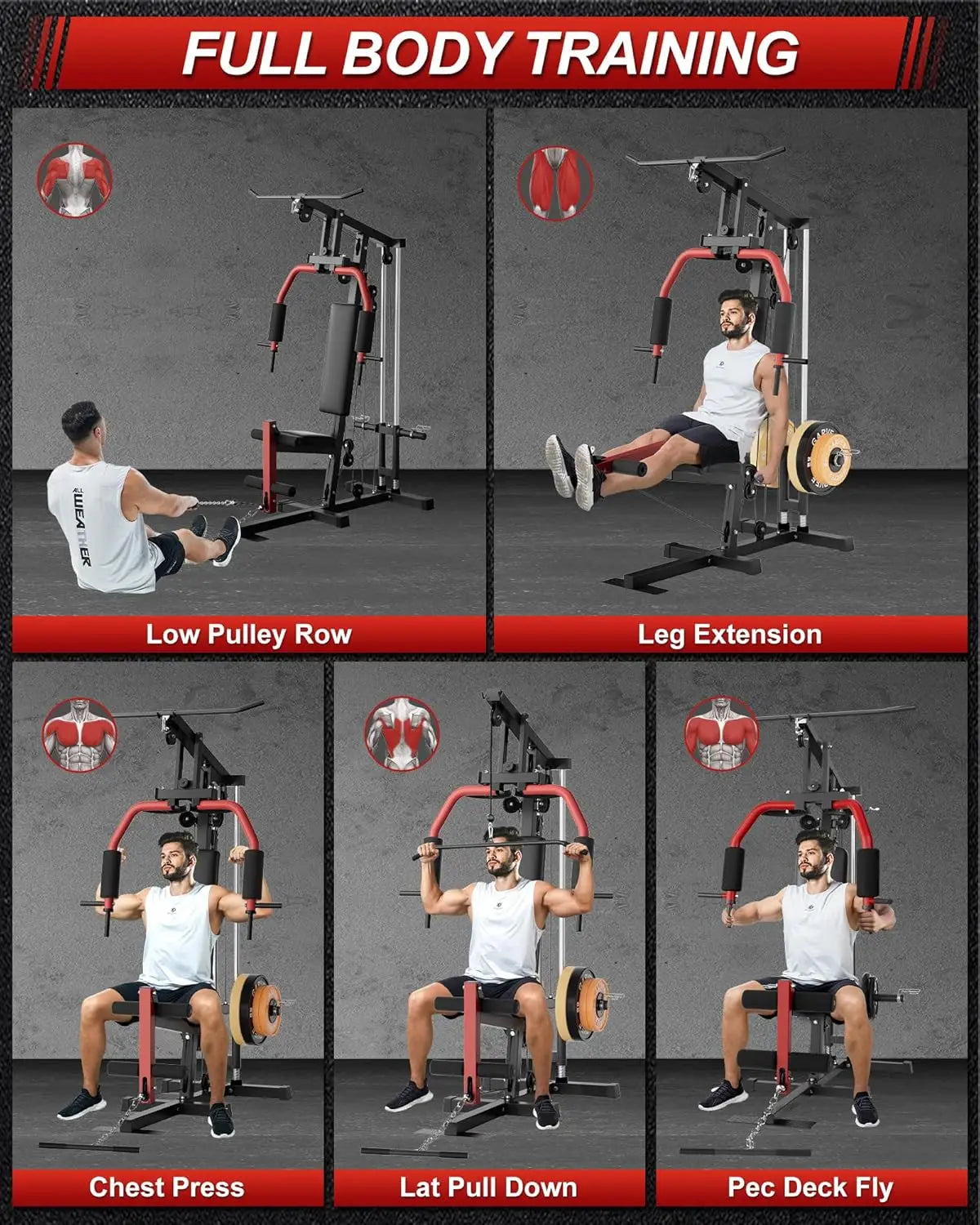 HiMISS All In One Home Gym Machine For FullBody Strength
