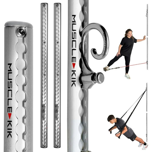 Aluminum Wall-Mounted Anchor Fitness System - Adjustable, Multi-Functional, Space Saving Home Gym Solution for Strength Training