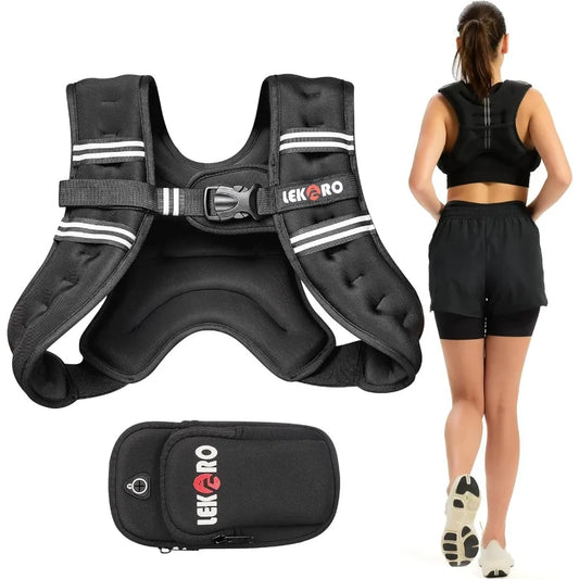 LISM Weighted Vest For Workout And Running With Reflective Stripe