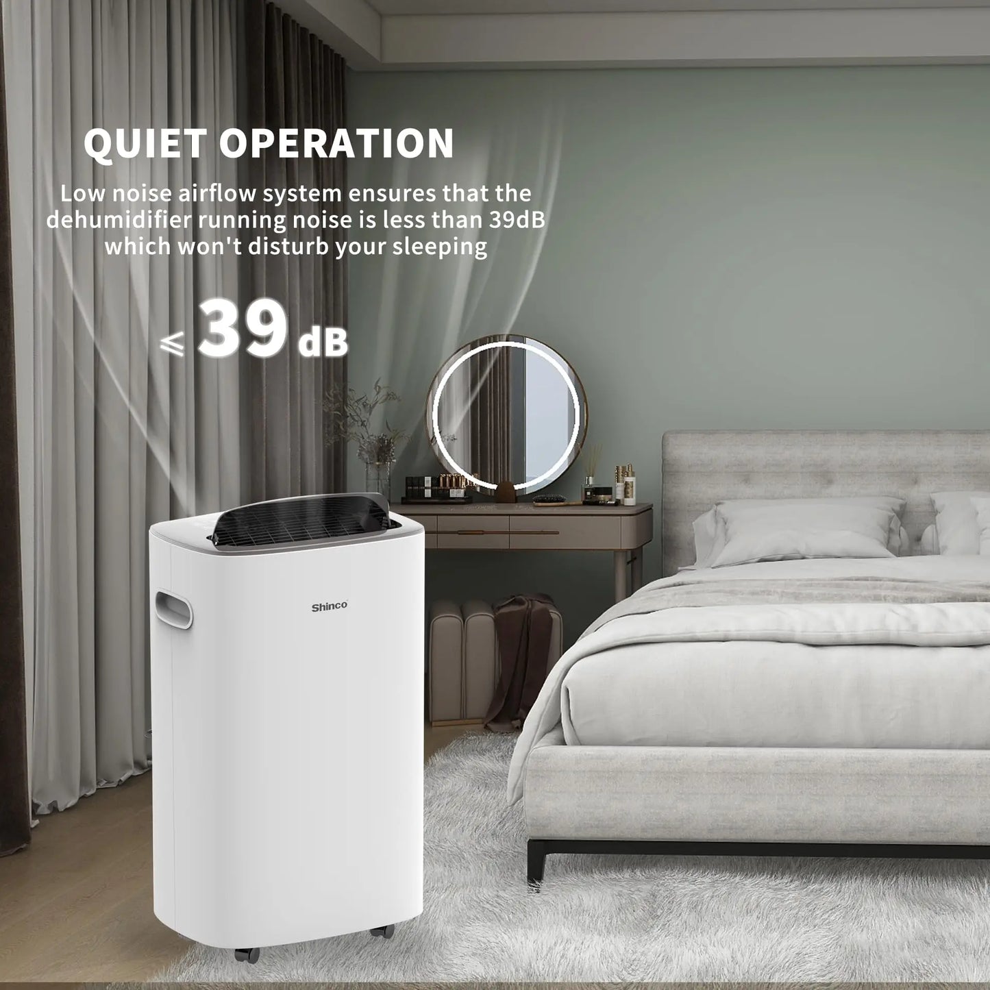 Shinco 86 Pint Dehumidifier For Home Basements With Auto Drain