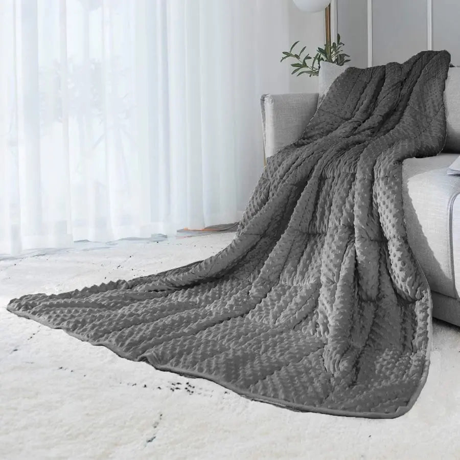 Reversible Weighted Blanket For All Season Luxury Velvet