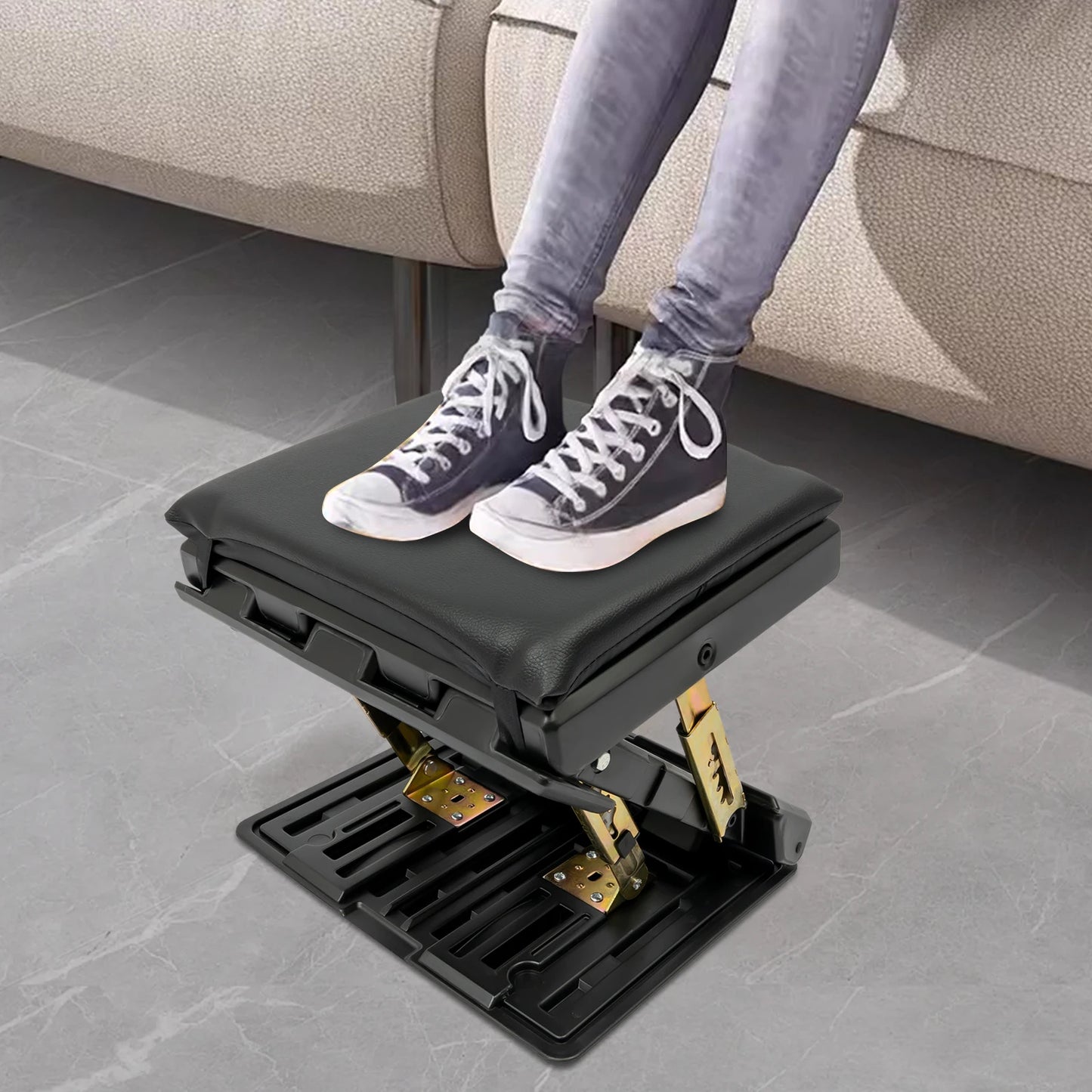 Bymaocar Ergonomic Foldable Footrest With Adjustable Angle Under Desk