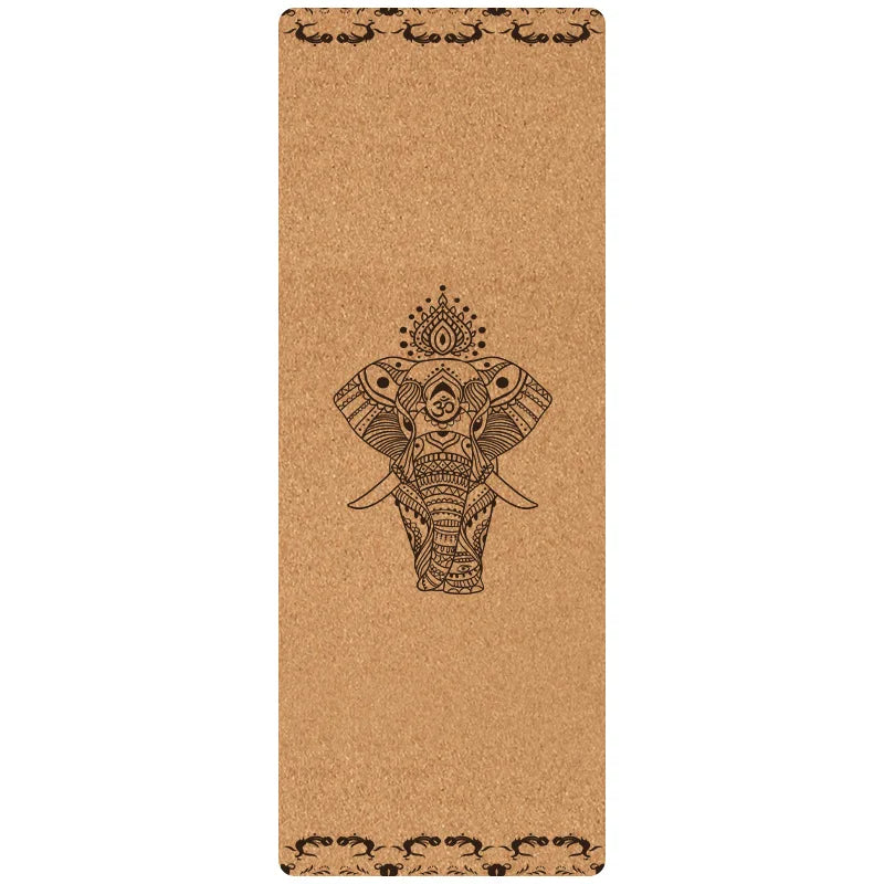 Cork Yoga Mat With Extra Thick Rubber Grip Portable
