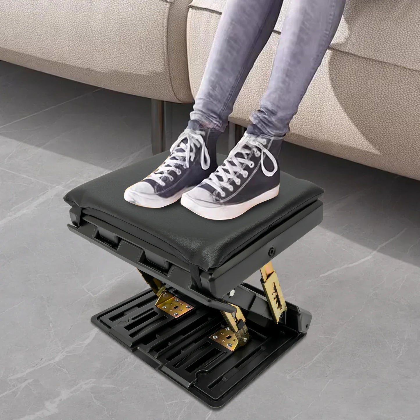 Bymaocar Ergonomic Foldable Footrest With Adjustable Angle Under Desk