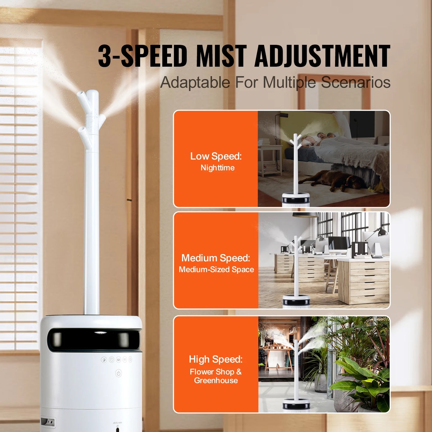 SucceBuy 16L Ultrasonic Humidifier For Large Rooms 12H Timer Auto Shut Off