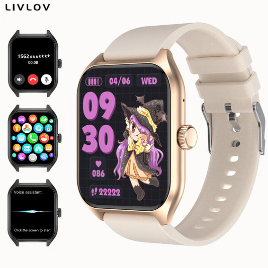 LIVLOVCP AI Voice Assistant Smartwatch For Men Women 100 Sports