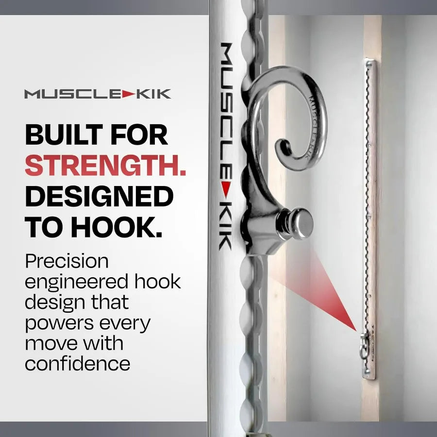 Aluminum Wall-Mounted Anchor Fitness System - Adjustable, Multi-Functional, Space Saving Home Gym Solution for Strength Training