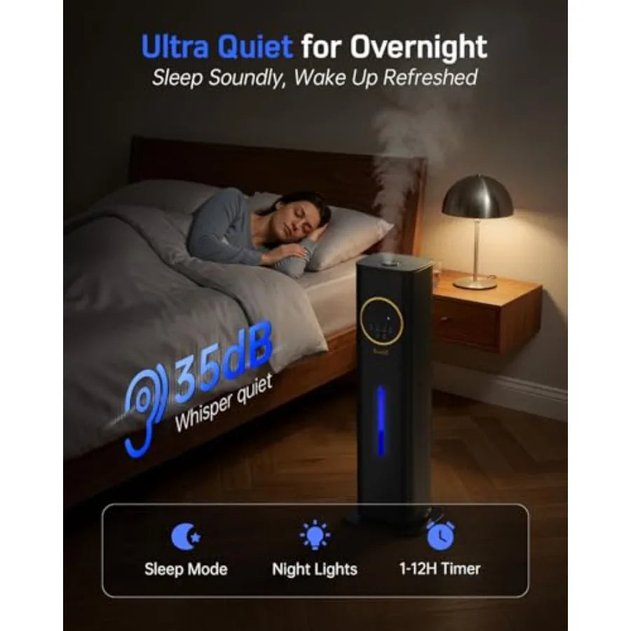 Large Room Top Fill Humidifier Night Light Essential Oil Diffuser