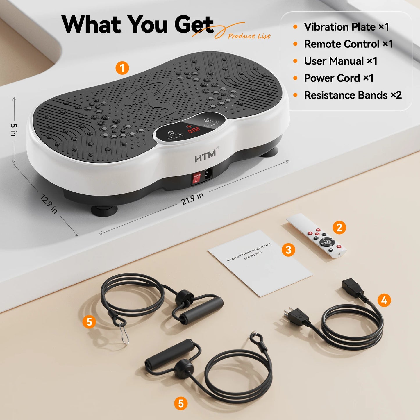 Vibration Plate Exercise Machine Full Body Shaker Adjustable Speed Portable
