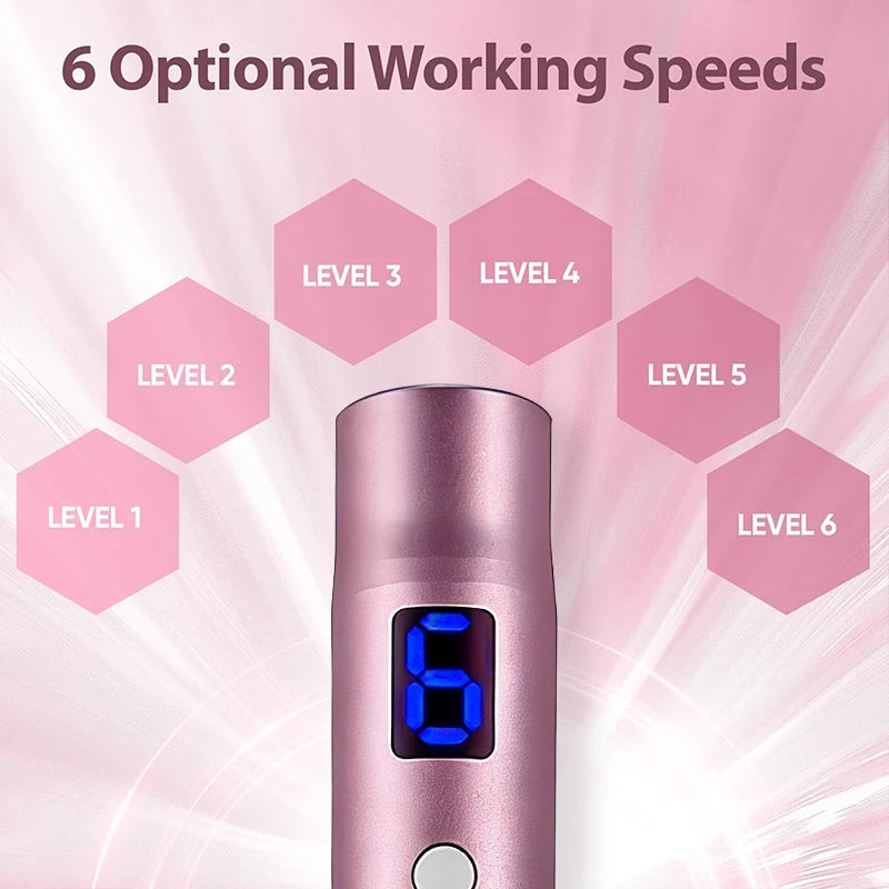 Portable Electric Facial Massager With Rechargeable Battery 10 Replacement Heads