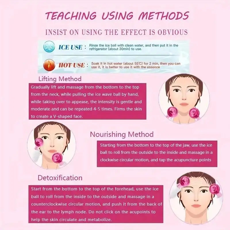 LCE Ice Globes Facial Cooling Set For Face And Eyes