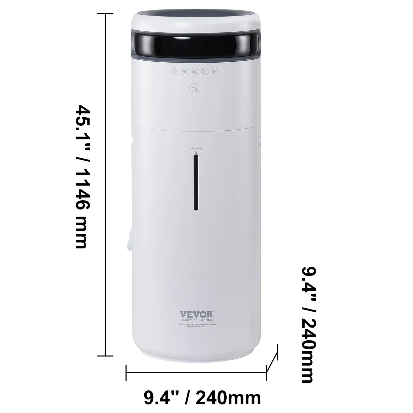 SucceBuy 16L Ultrasonic Humidifier For Large Rooms 12H Timer Auto Shut Off