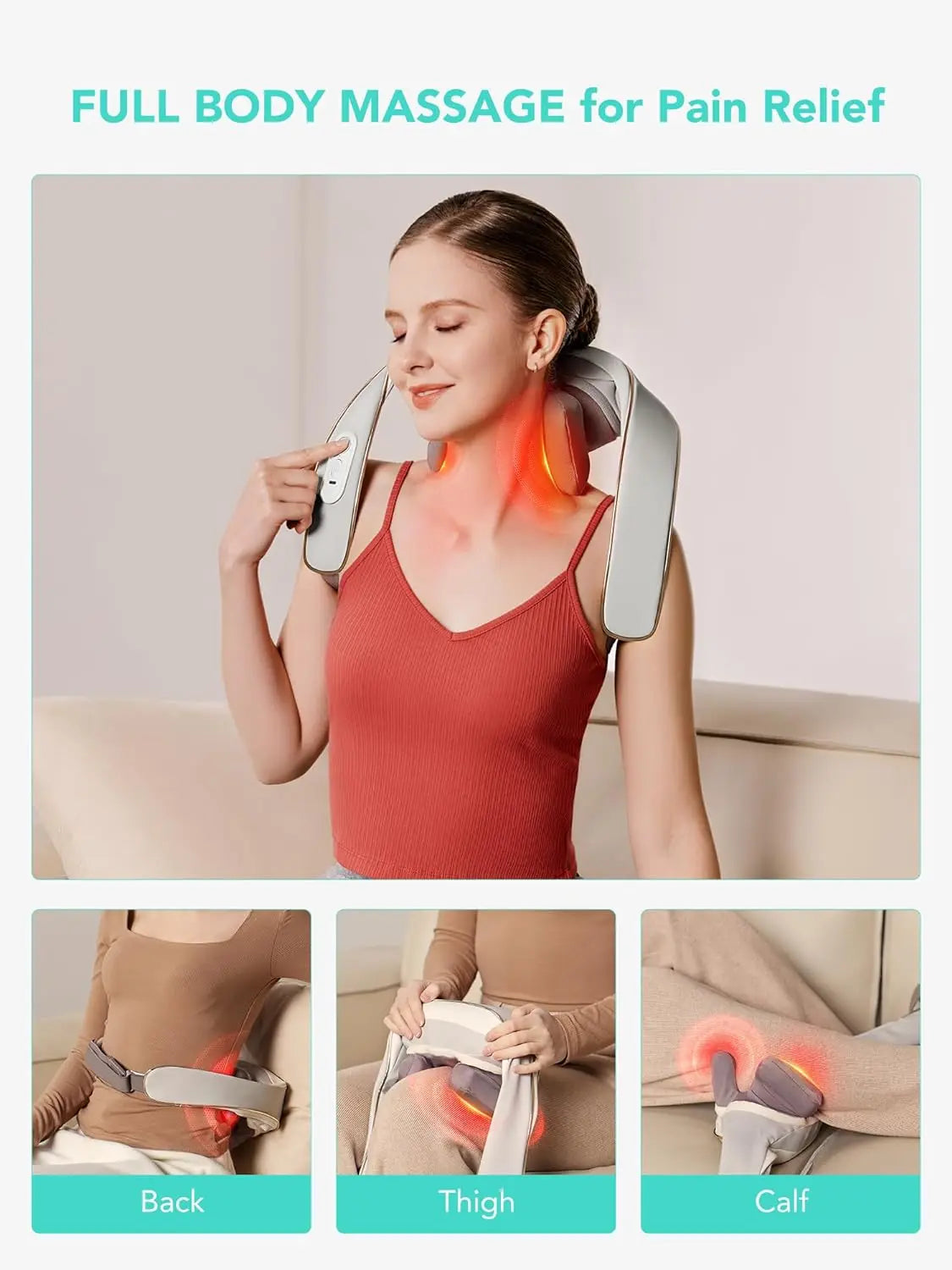 SKG H5 Mini Neck Massager With Heat For Shoulders Daily