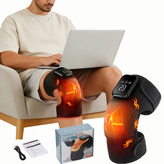 Afdeal Electric Heated Knee Massage Pad With Vibration Therapy