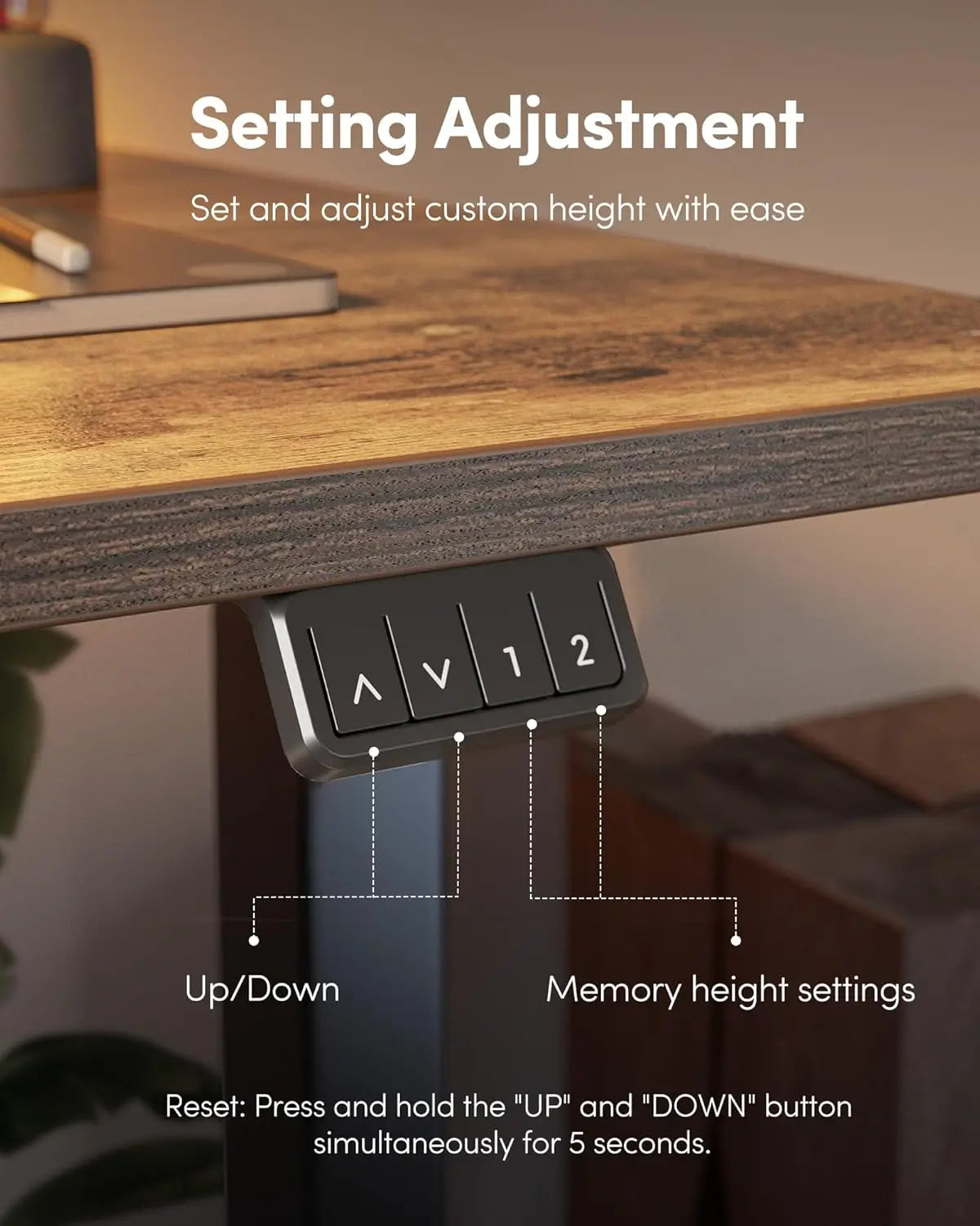 Electric Standing Desk Adjustable Height, 60 x 24 Inch Sit and Stand Desk, Home Office Desk, Ergonomic Workstation, Customized