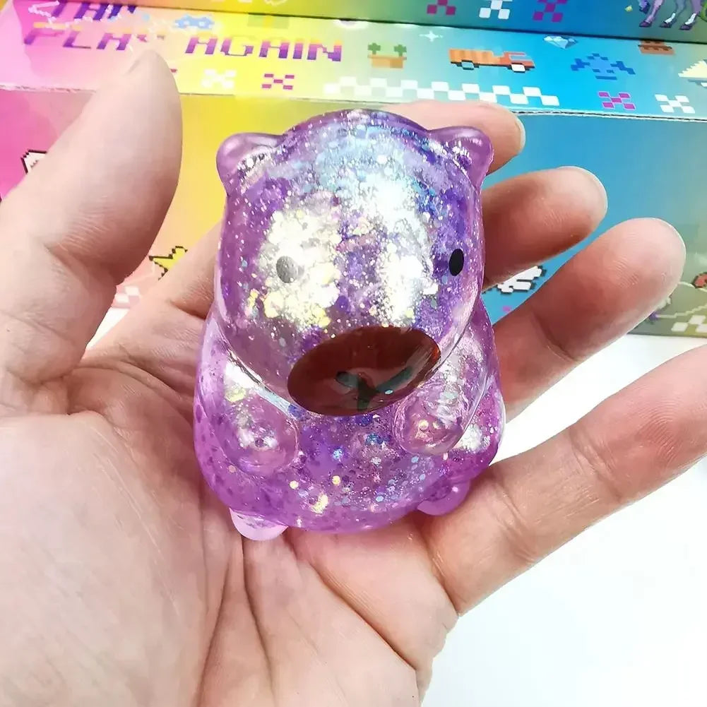 Soft Glitter Capybara Fidget Toy For Effective Stress Relief