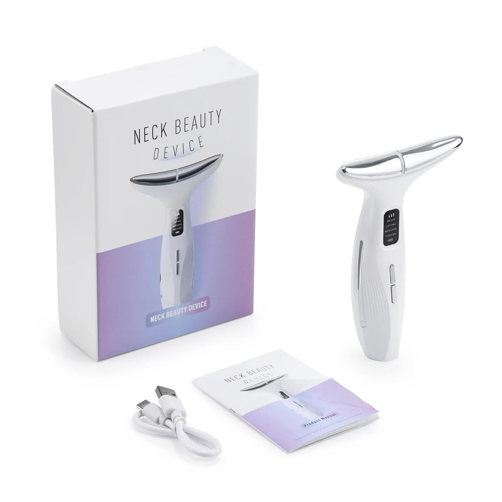 Hailicare 4 Modes LED Neck Beauty Device EMS Facial Lifting Massager