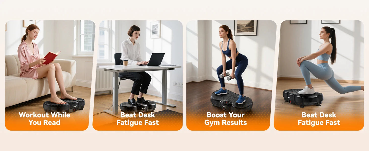 Vibration Plate Exercise Machine Full Body Shaker Adjustable Speed Portable