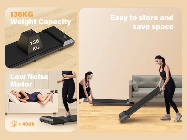 Superun 2in1 Treadmill For Home Walking Running Fitness Machine