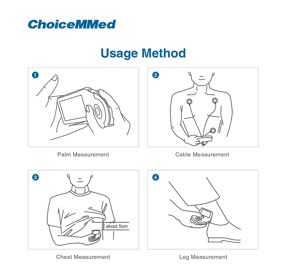 ChoiceMMed MD100B Handheld ECG Monitor Real Time Heart Rate