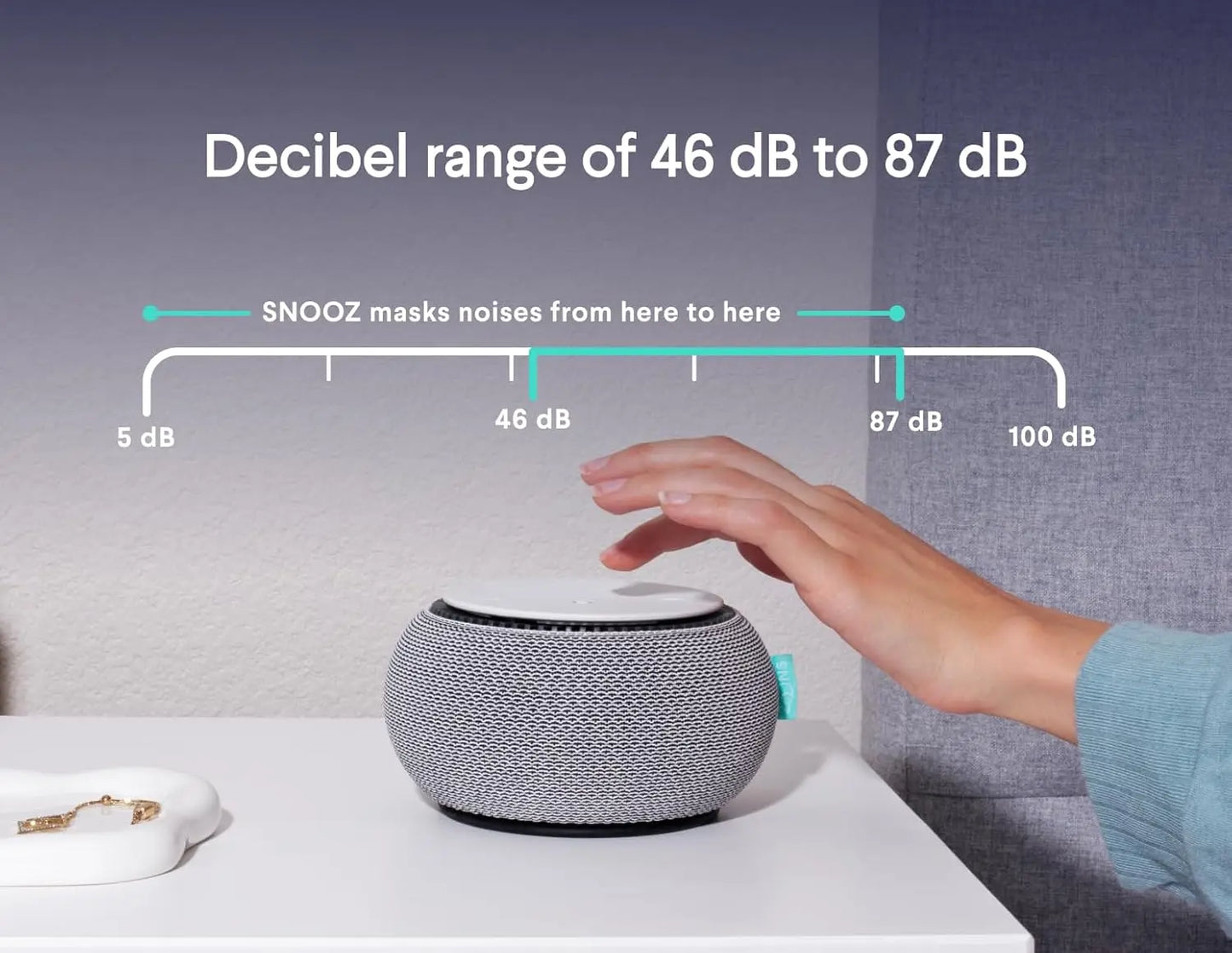 Smart White Noise Machine with Real Fan - Non-Looping Sleep Aid for Adults, Travel, Bedroom & Baby Registry